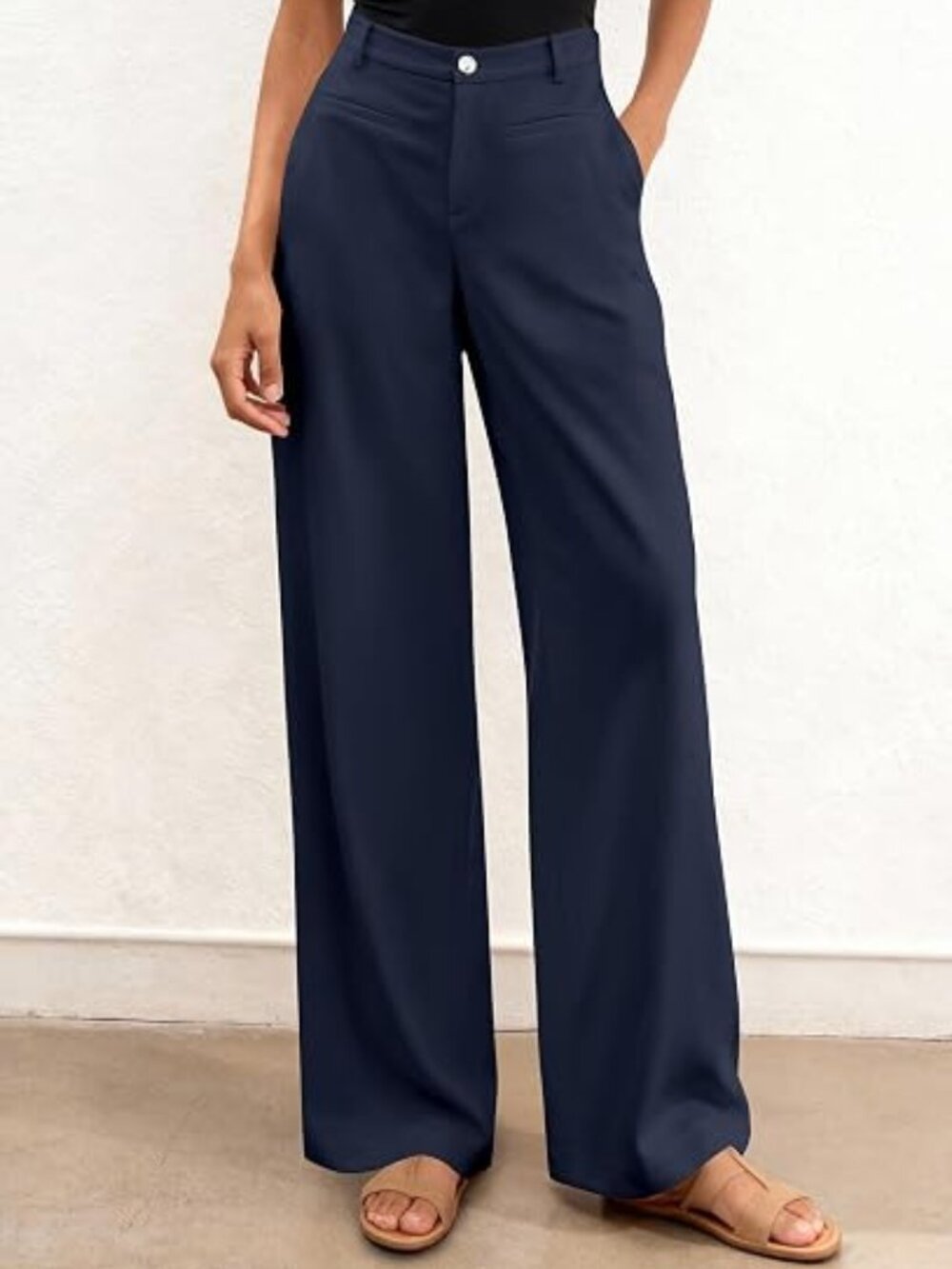 BTFBM Navy Blue High Waisted Wide Leg Pants XL